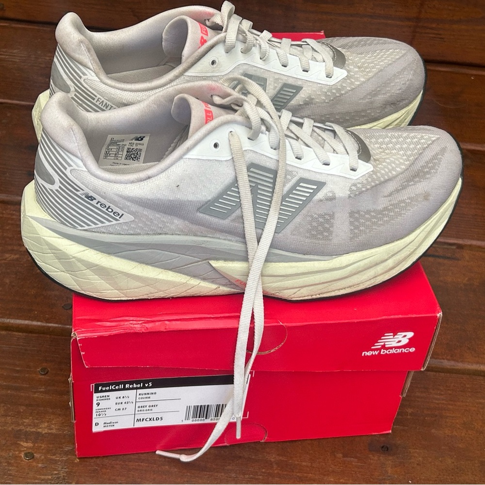 New Balance Rebel v5, Men’s size 9, Color Raincloud
